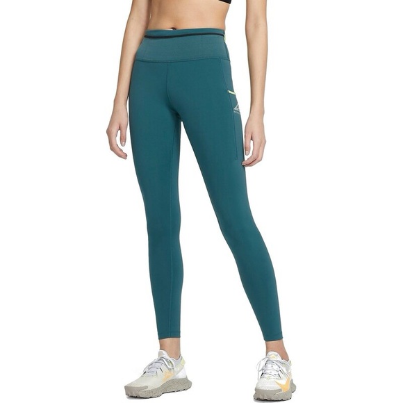 Nike Women's Deep Teal Leggings - Picture 1 of 9